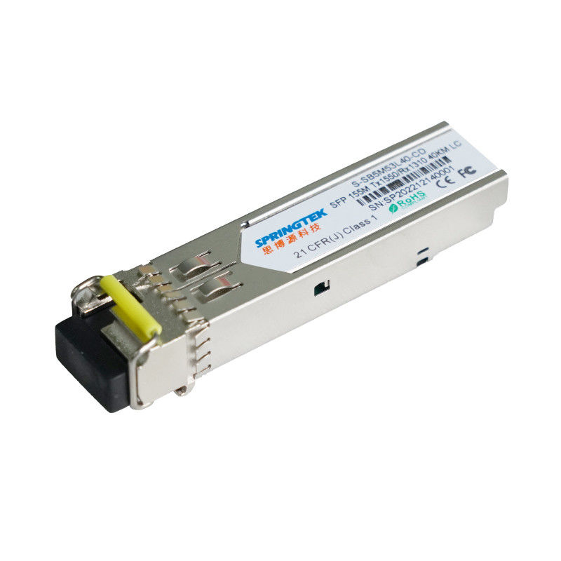 Mô-đun quang SFP Ethernet SFP BIDI 40km TX1550nm/RX1310 155M SM LC DFB DOM