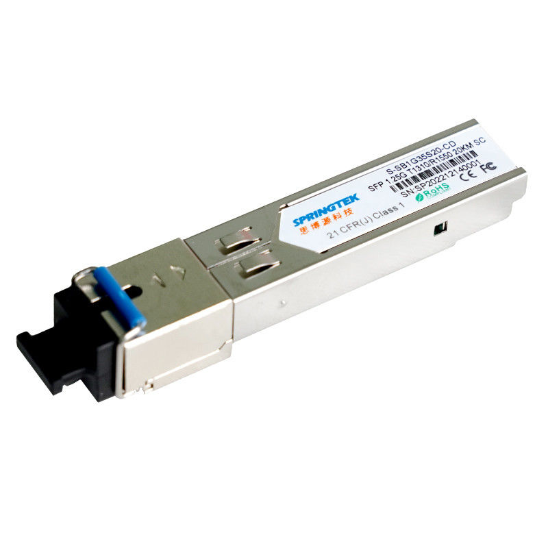 Bộ thu phát tương thích OEM SC BIDI 1.25G T1310/R1550nm Mô-đun thu phát quang SFP 20km