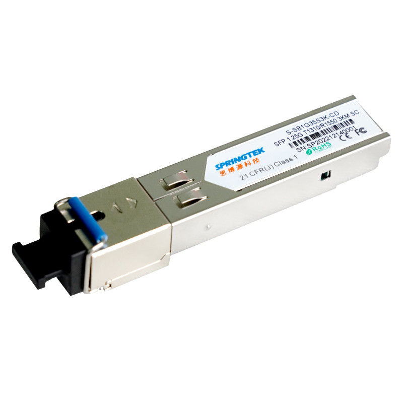 Bộ thu phát tương thích OEM 1.25G SC SFP BIDI T1310/R1550nm với mô-đun thu phát quang DDM 3km