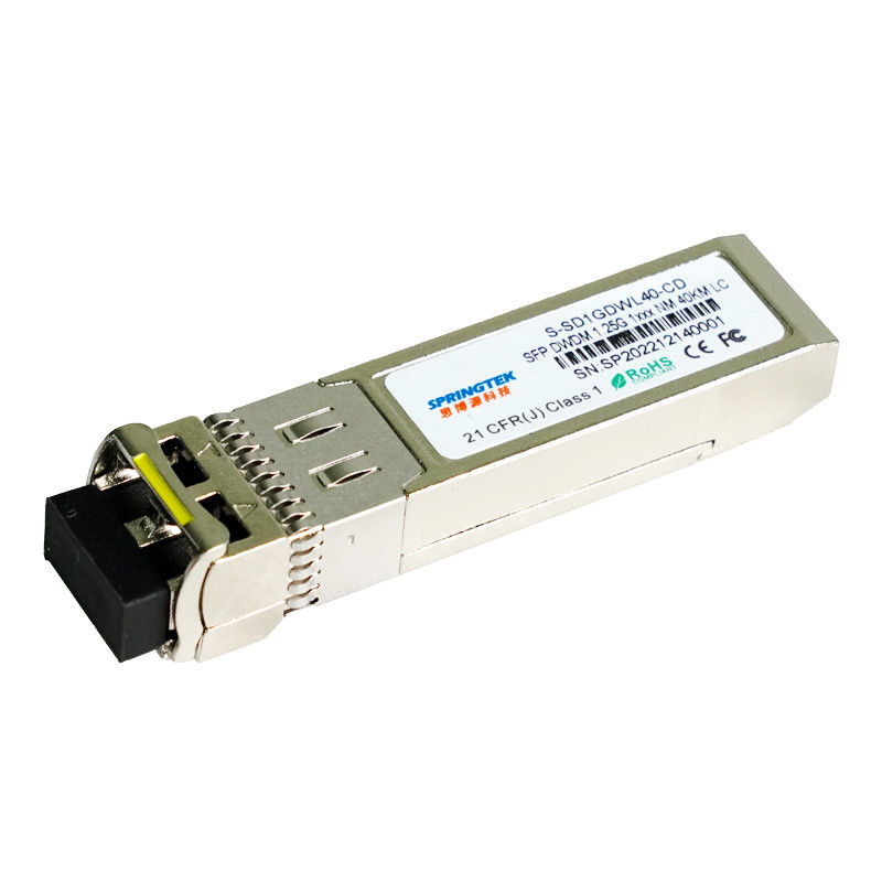 Mô-đun quang SFP DWDM C17 ~ C61 40km tương thích của Cisco 1.25Gbps SMF LC với DDM