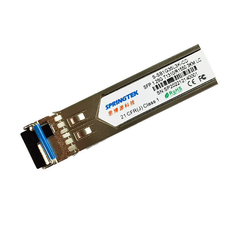 Mô-đun tương thích BIDI 1.25G SFP 3km TX1310nm / RX1550nm LC với mô-đun thu phát quang DDM