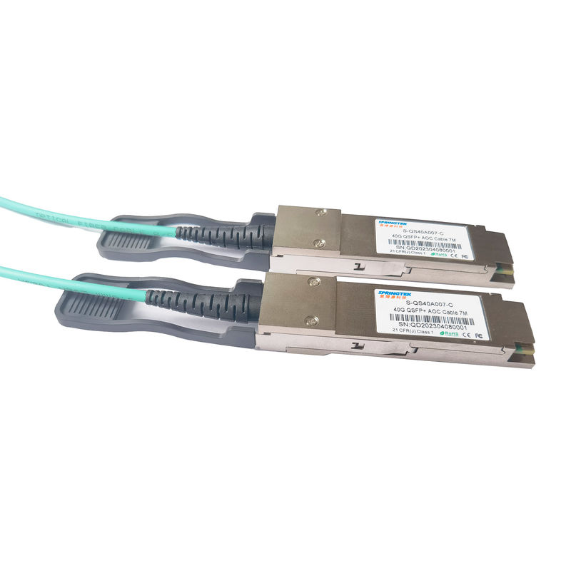 40G QSFP+Đến QSFP+ Cáp quang chủ động AOC 7M tương thích Arista Alcatel Avaya Nokia