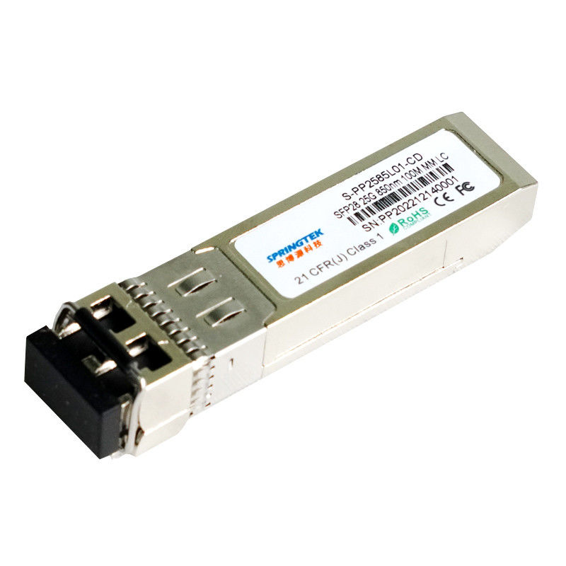 Bộ thu phát 25G SFP28 tương thích thổ cẩm SR 100m Bộ thu phát đa chế độ sợi quang LC MMF