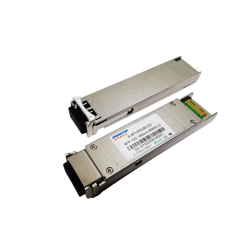 Ethernet tương thích sợi quang LC XFP ZR SMF 10G XFP thu phát song công kép 80km 1550nm